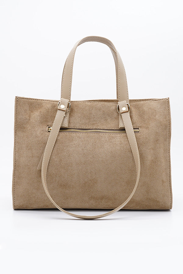 Multiway vegan suede tote