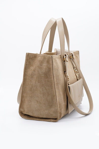 Multiway vegan suede tote