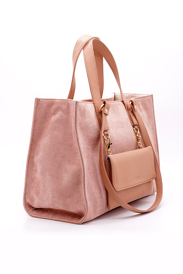A and S Accessories Multiway vegan suede tote