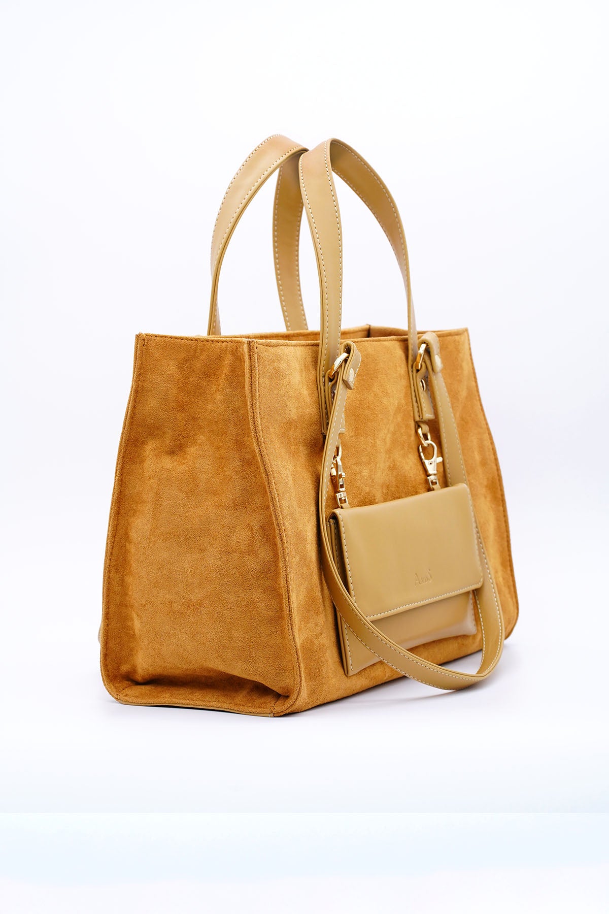 Multiway vegan suede tote