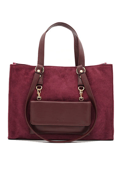 Multiway vegan suede tote