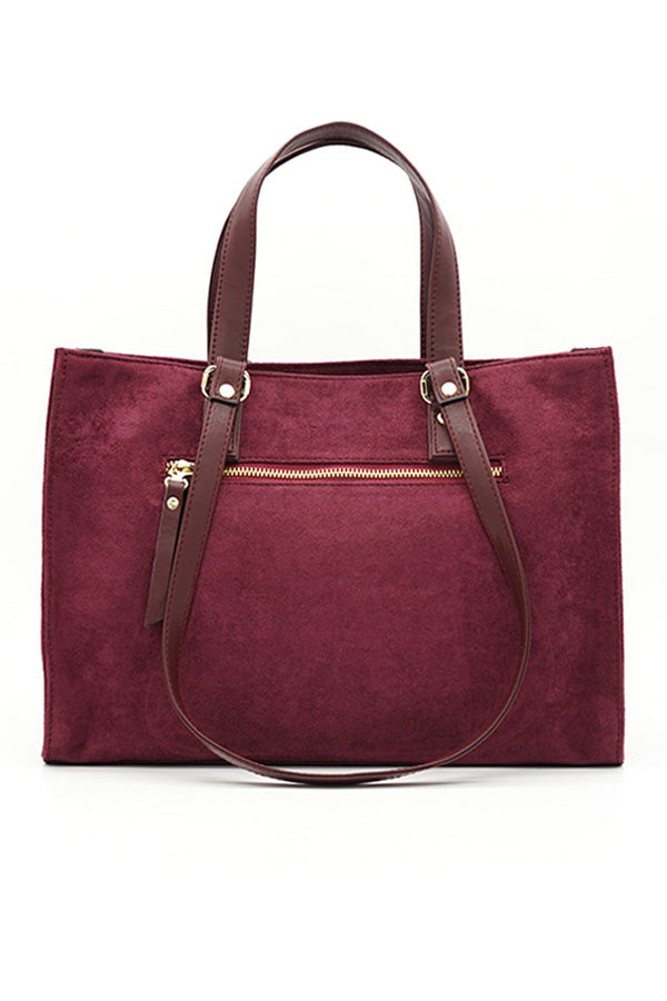 Multiway vegan suede tote