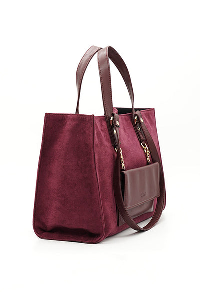 Multiway vegan suede tote