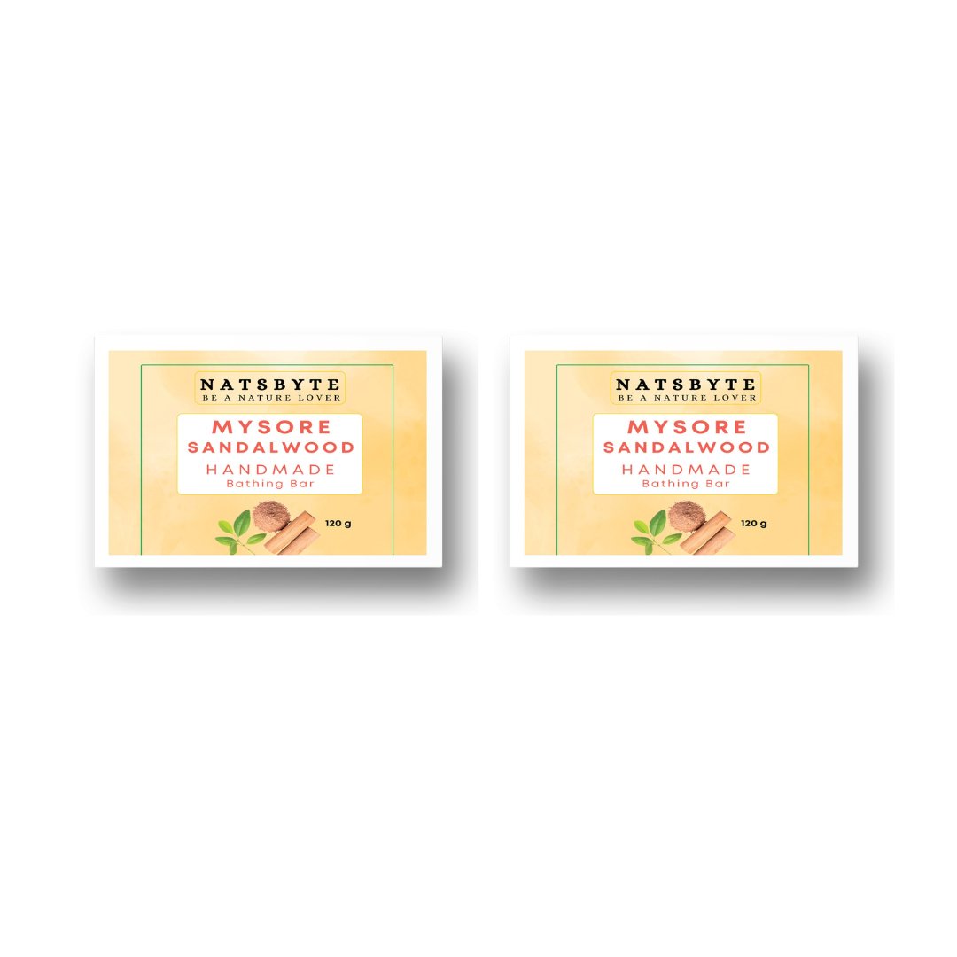 Natsbyte Handmade Mysore Sandlewood Soap for Bath - 120g