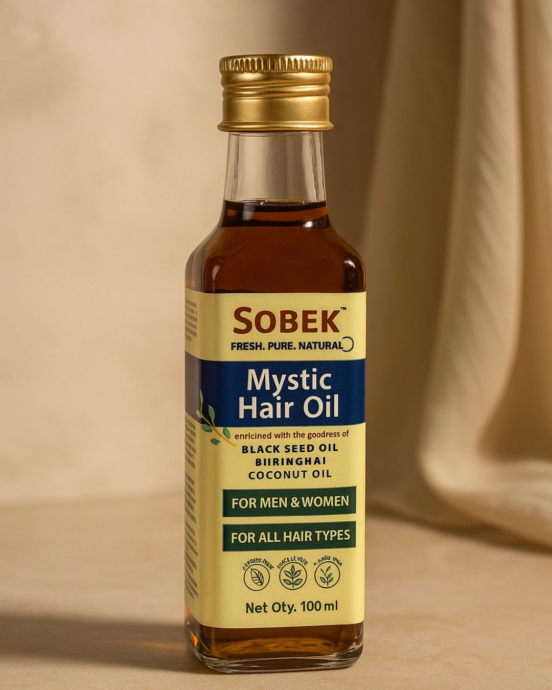 Sobek Naturals Mystic Hair Growth Oil | Hair Fall and Damage Rescue- 100 ml