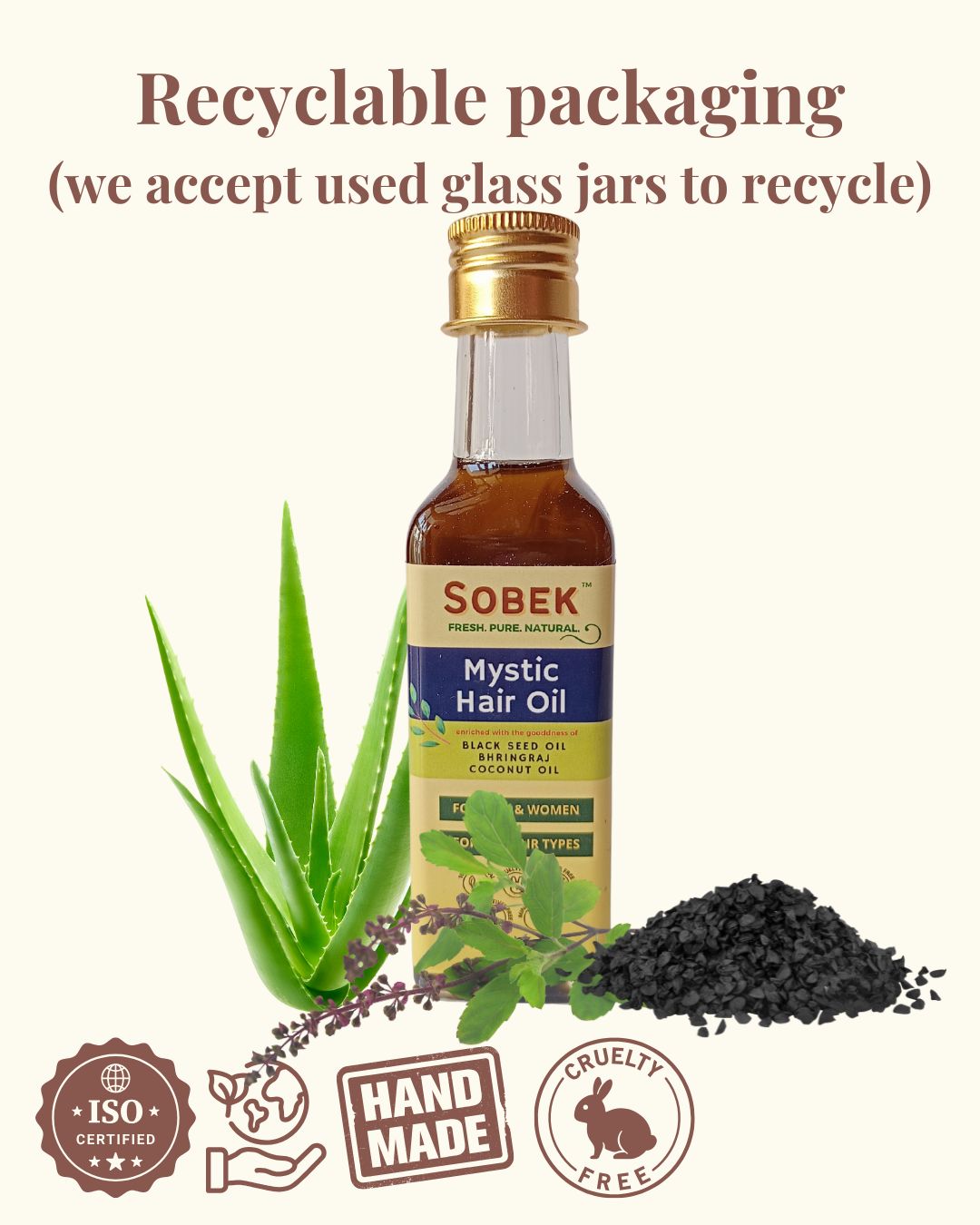 Sobek Naturals Mystic Hair Growth Oil | Hair Fall and Damage Rescue- 100 ml