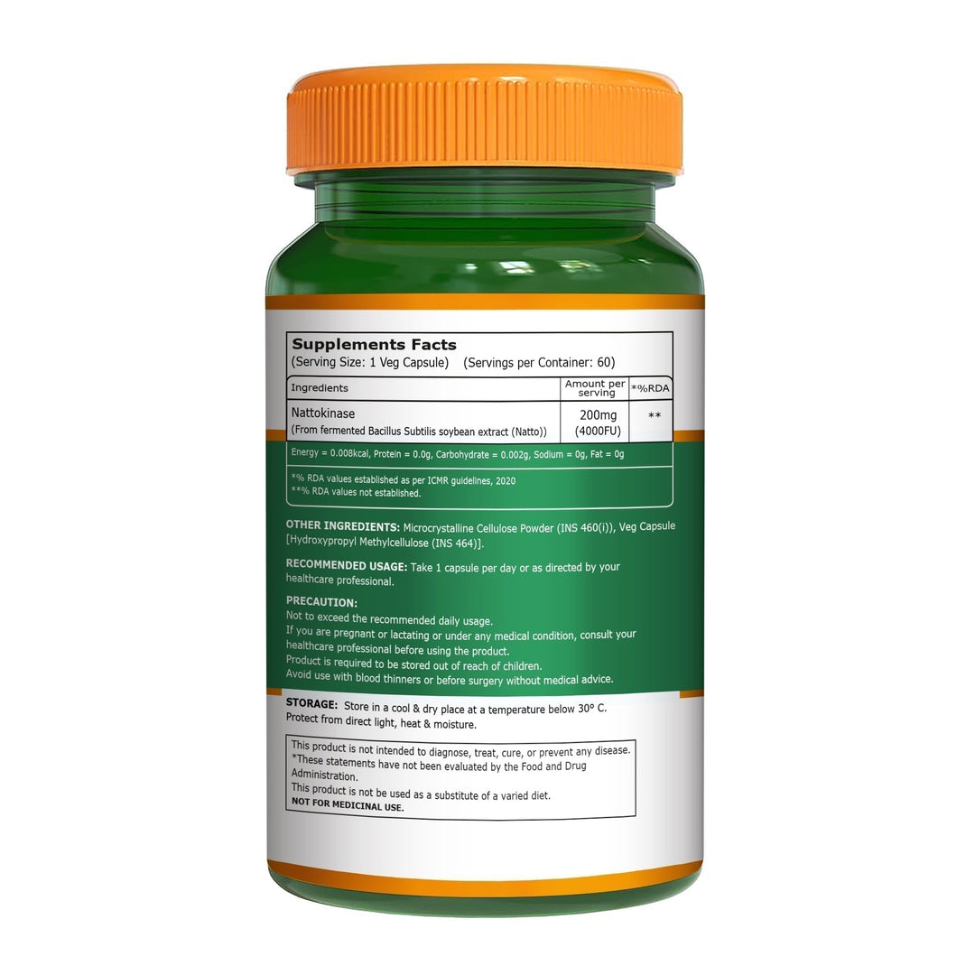 Nattokinase 4000FU Cardiovascular & Blood Flow Support | 60 Veg Tablets
