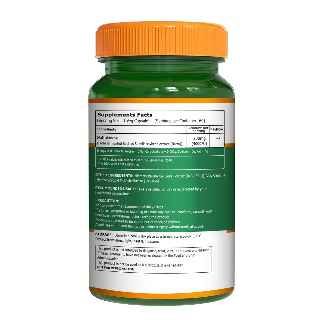 Nattokinase 4000FU Cardiovascular & Blood Flow Support | 60 Veg Tablets