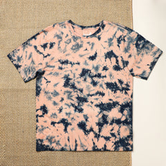 Natural Dye & Organic Cotton Mens T-shirt - Indigo Tie & Dye