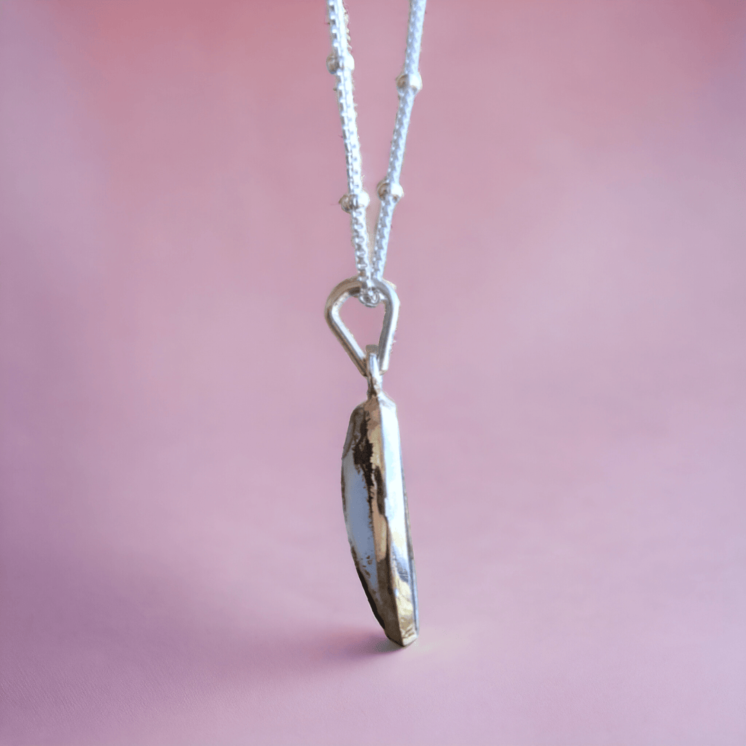 Natural Shazar Stone Enchanted Tree Sterling Silver Pendant & Chain - Suspire