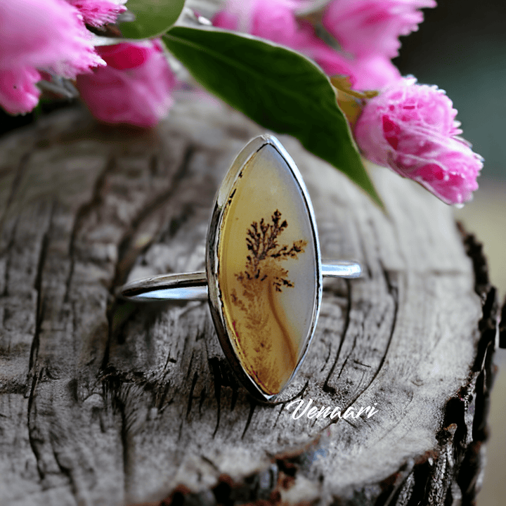 Natural Shazar Stone Solar Radiance Sterling Silver Ring - Suspire