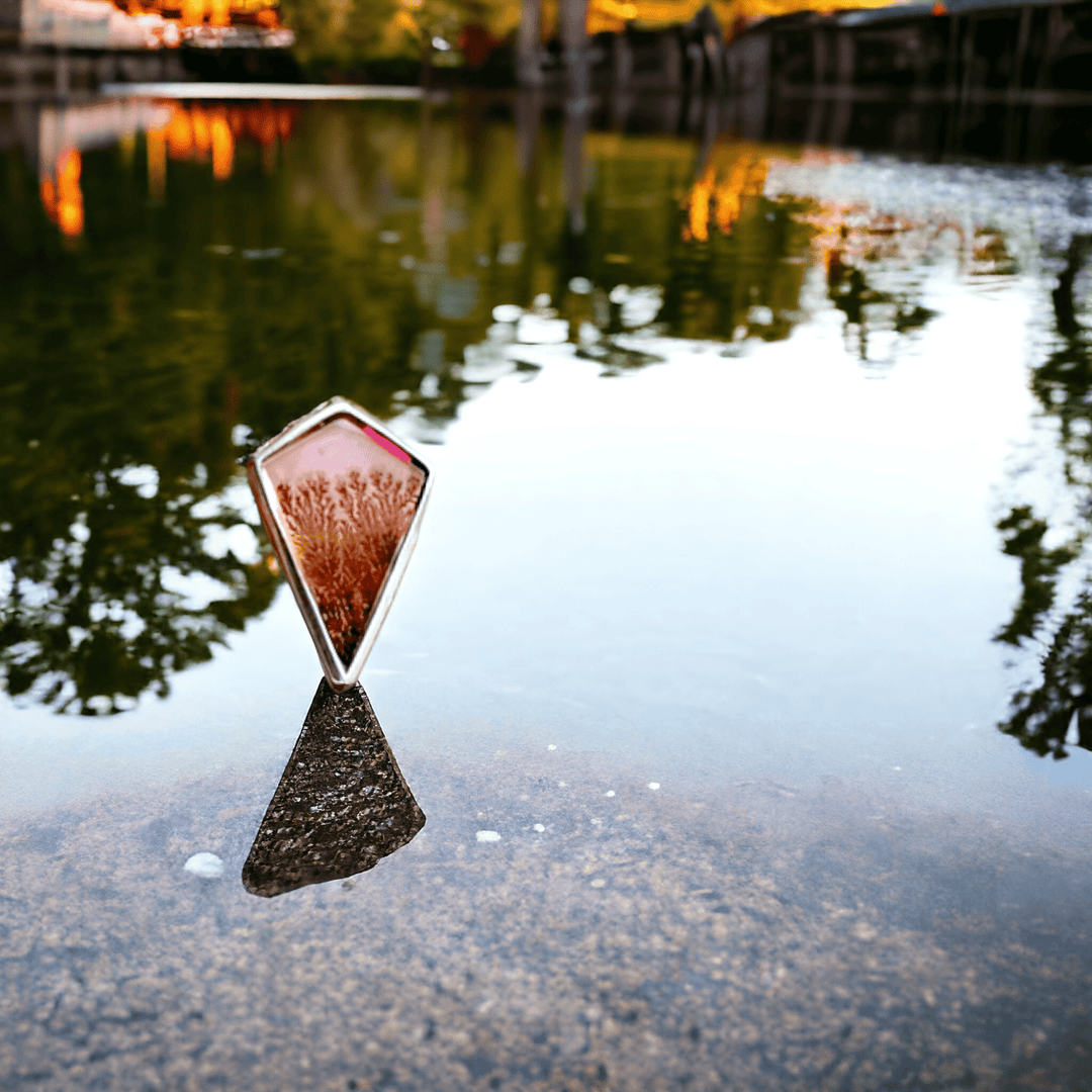 Natural Shazar Stone Unique Indra Stud Earrings - Suspire