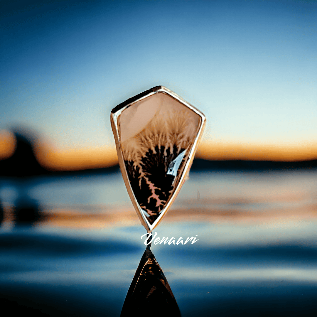 Natural Shazar Stone Unique Veda Pushp Stud Earrings - Suspire