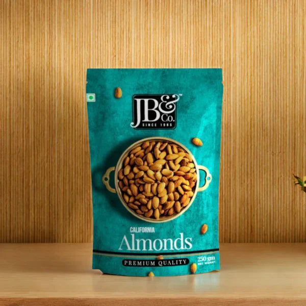 JB&CO Natural California Almond - Badam - 250 gm