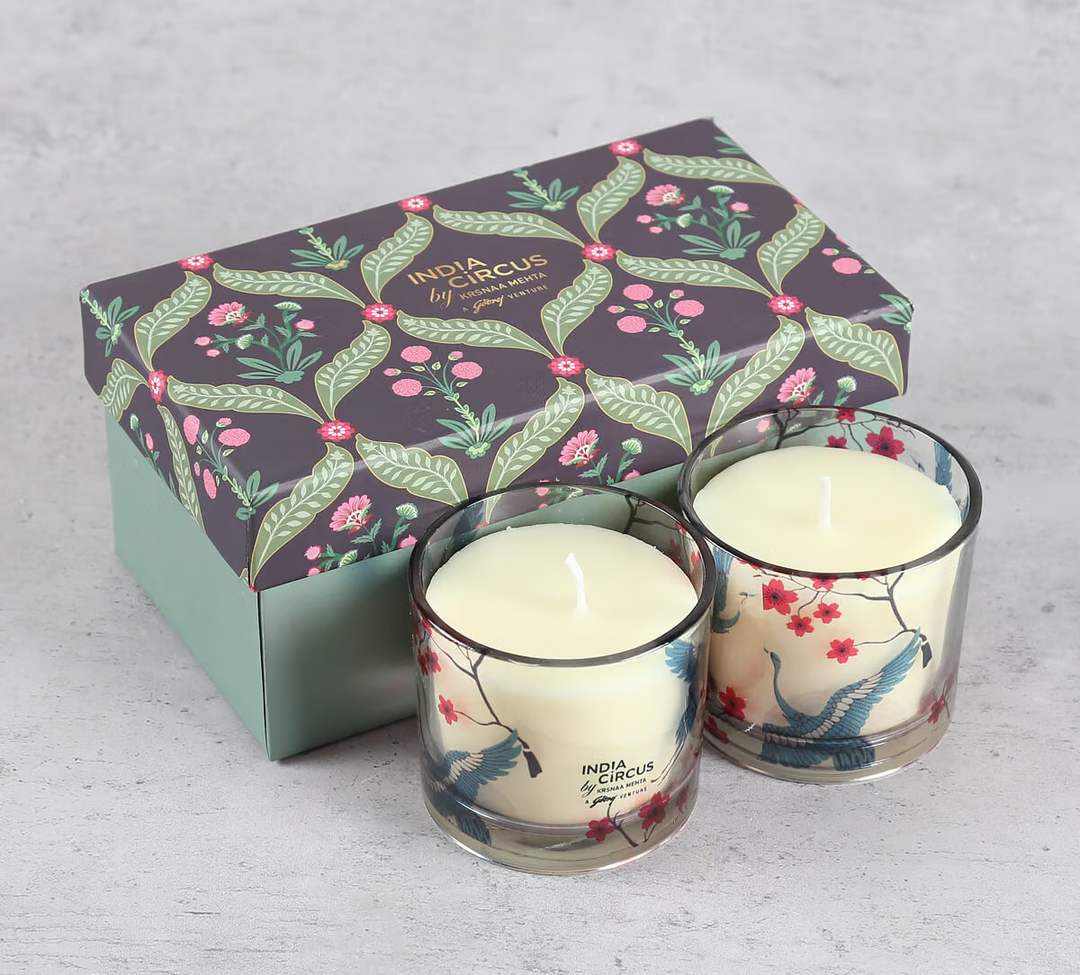 Cylindrical Candle Votive Set of 2