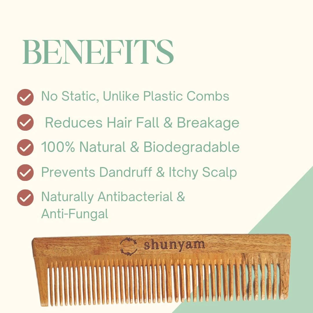 Neem Comb infused with Herb Oils (Dual Teeth) - Default Title - Suspire