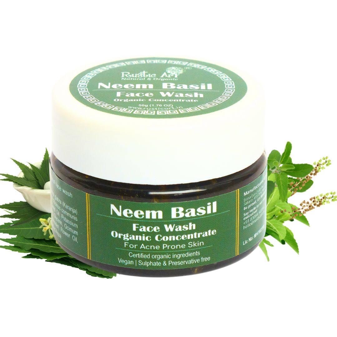 Rustic Art  Neem Basil Face Wash Concentrate 50 gm [pack of 2]