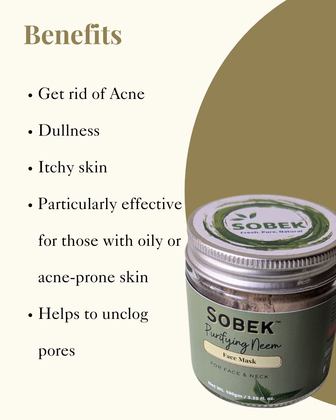 Neem Purifying Powder Acne Face Mask Pack 100 gm