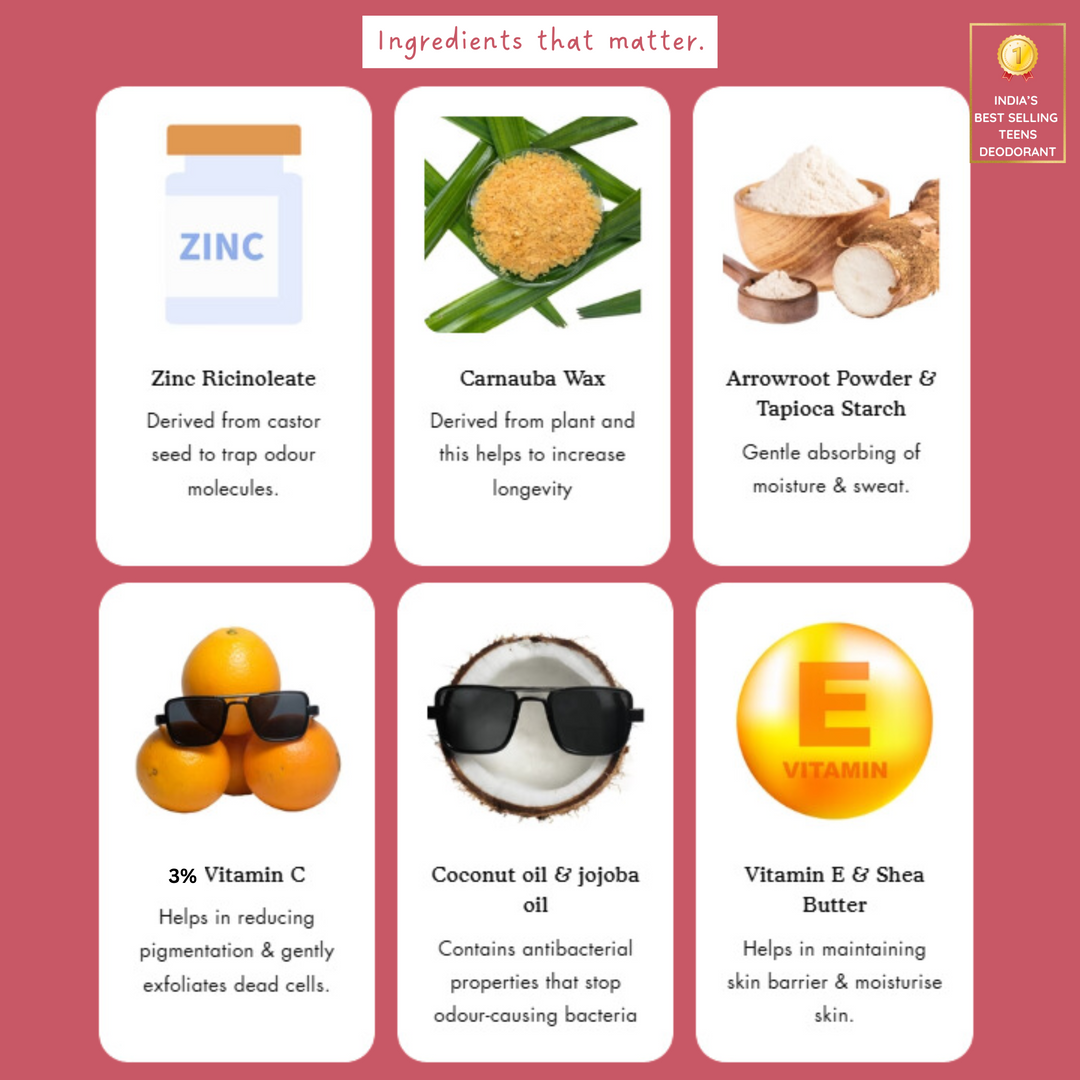 Bitamin Cotton Vanilla Teens Natural Deodorant - 15 g