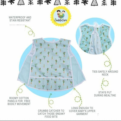 Infant and Toddler Weaning Bib Combo Pack - Cute Cactus and Garden Love