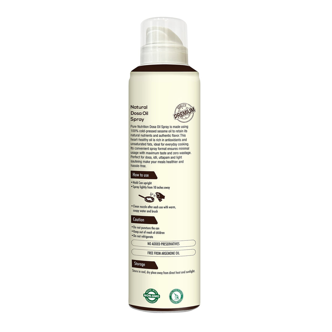 Sesame Oil Cooking Spray  Cold Pressed | Ideal for Dosas & Indian Cooking