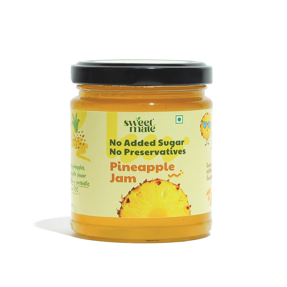 Sweetmate No Added Sugar Pineapple (220g) | With Real fruit | Diabetic and keto Friendly