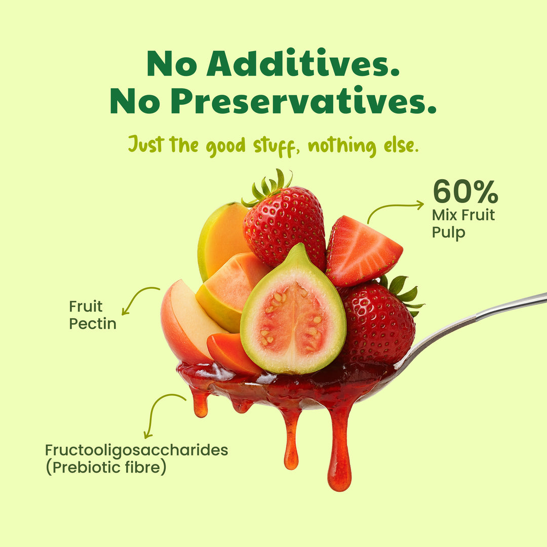 Sweetmate No Added Sugar Mix Fruit Jam (220g) | With Real Fruits | Diabetic and keto Friendly