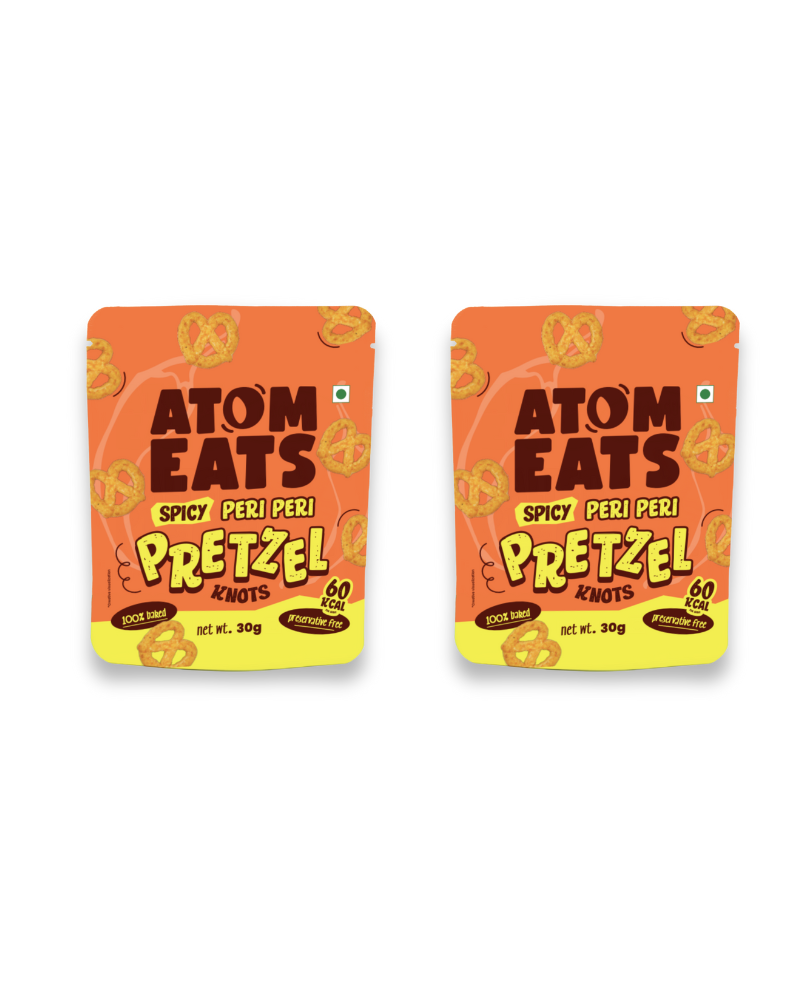 Atom Eats Peri Peri Pretzel Knots | (30g Pack X 2) by Atom Eats