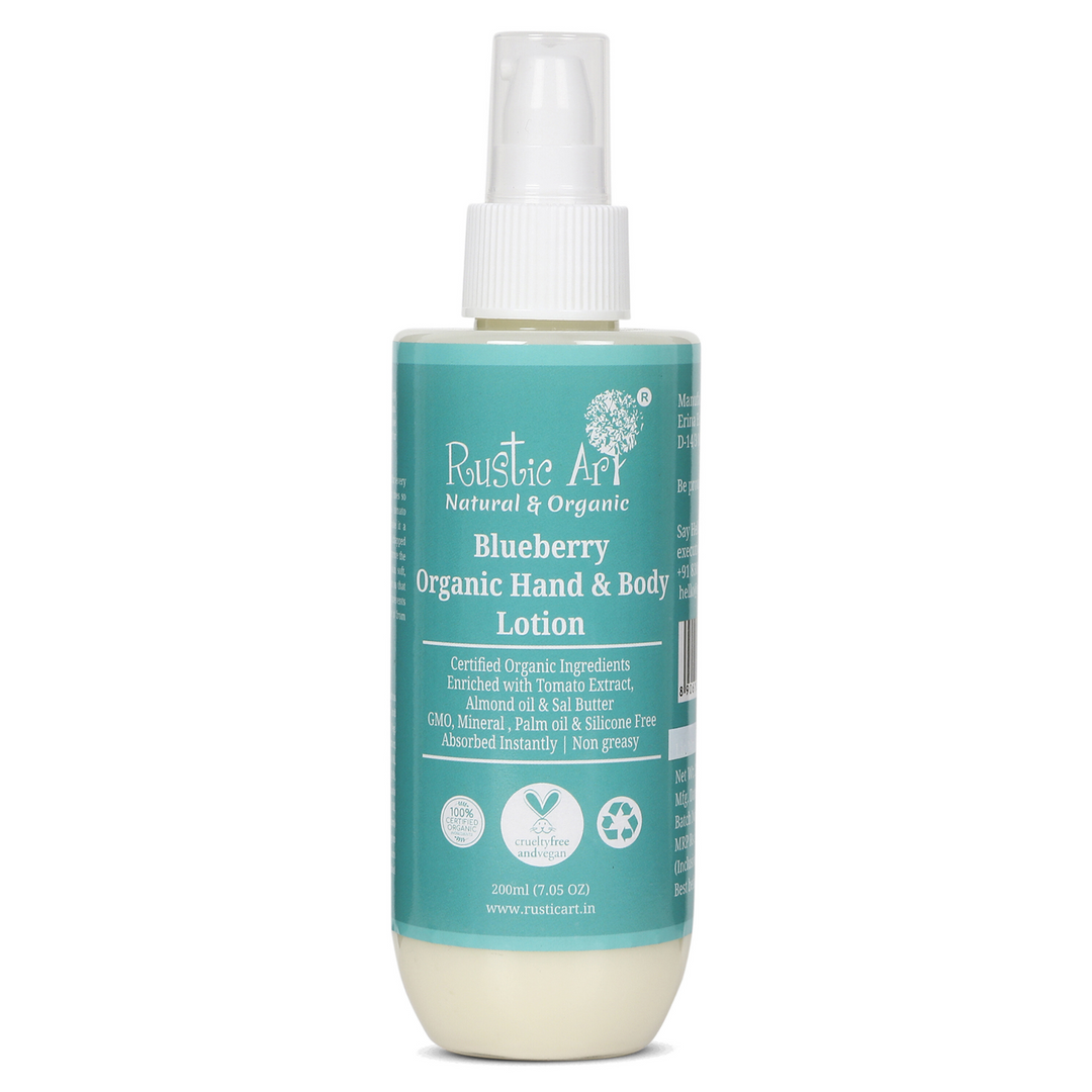 Rustic Art Organic Blueberry Organic Hand & Body Lotion 200ml