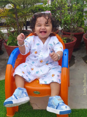 Little Sudhams Organic Cotton Muslin Baby Short-Sleeve Set