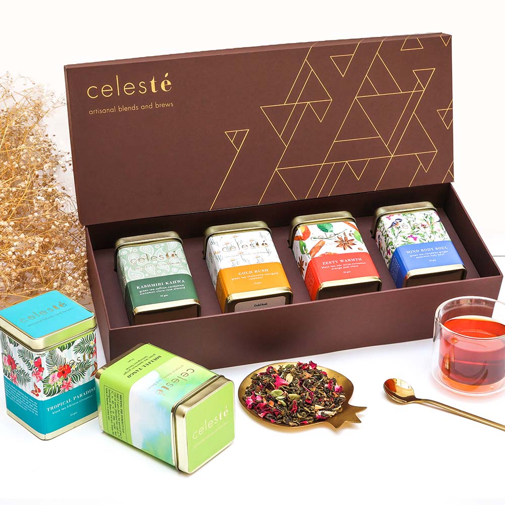 Celesté Artisanal Tea Gift Box - Set of 4