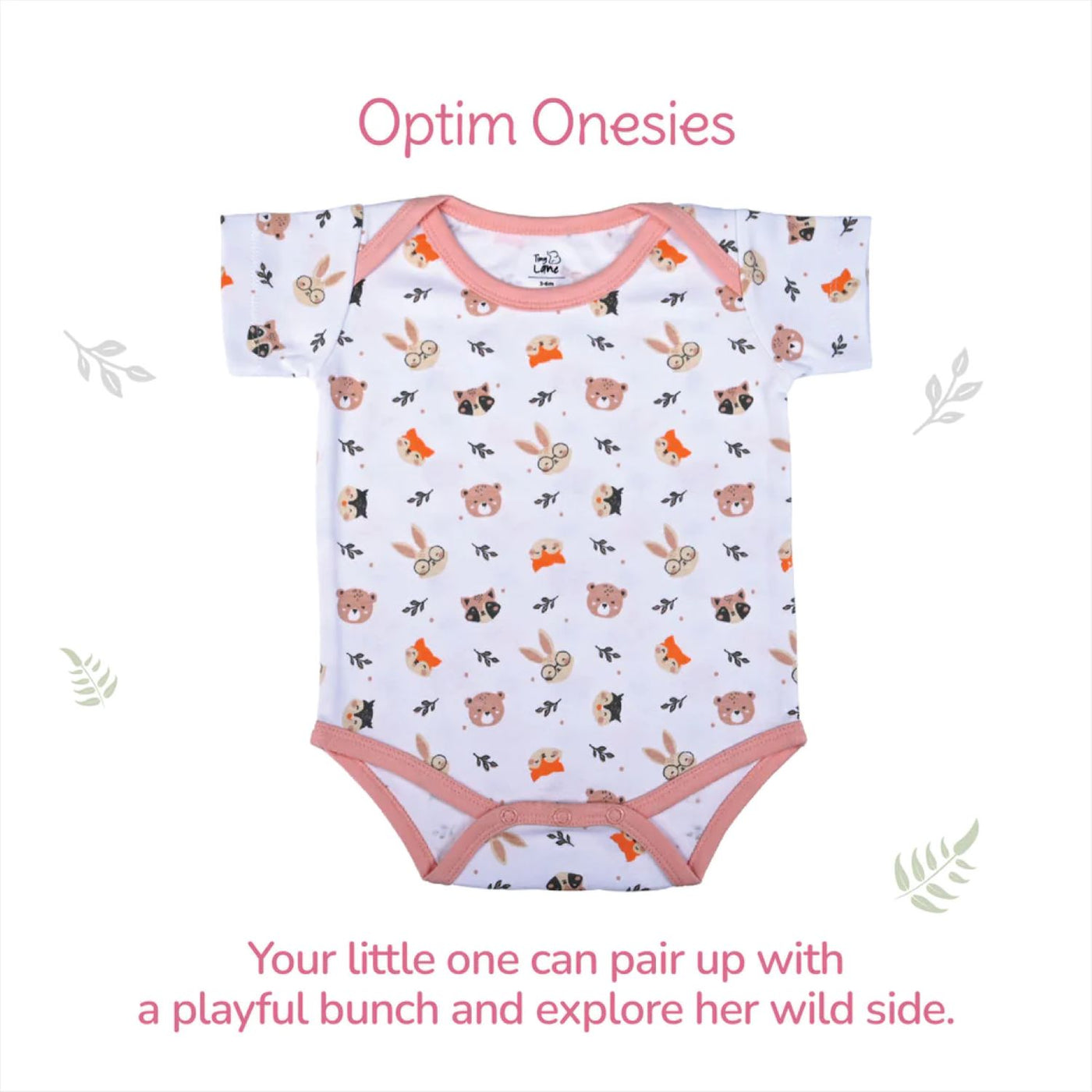 Tiny Lane Tiny Wild Series Infant Gift Set | Pack of 9 - Jhabla, Legging, Onesie, C/B/M, Bib, Blanket, Nappy