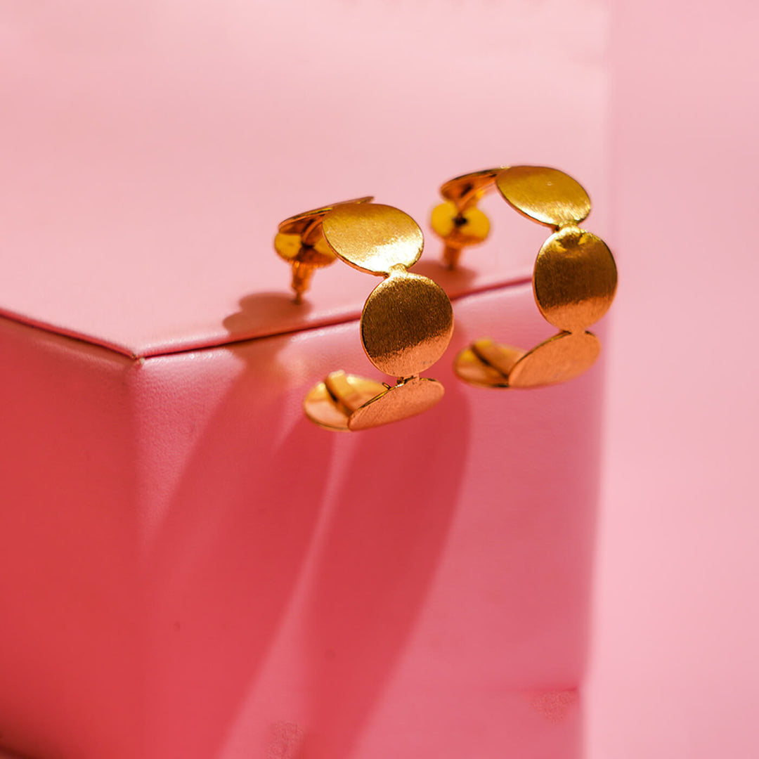 Nine Designs Gold Plated Dainty Hoops 05