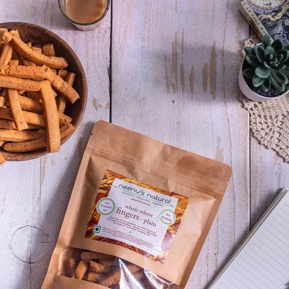 Neenus Natural Whole wheat Fingers - Plain - 250 gm