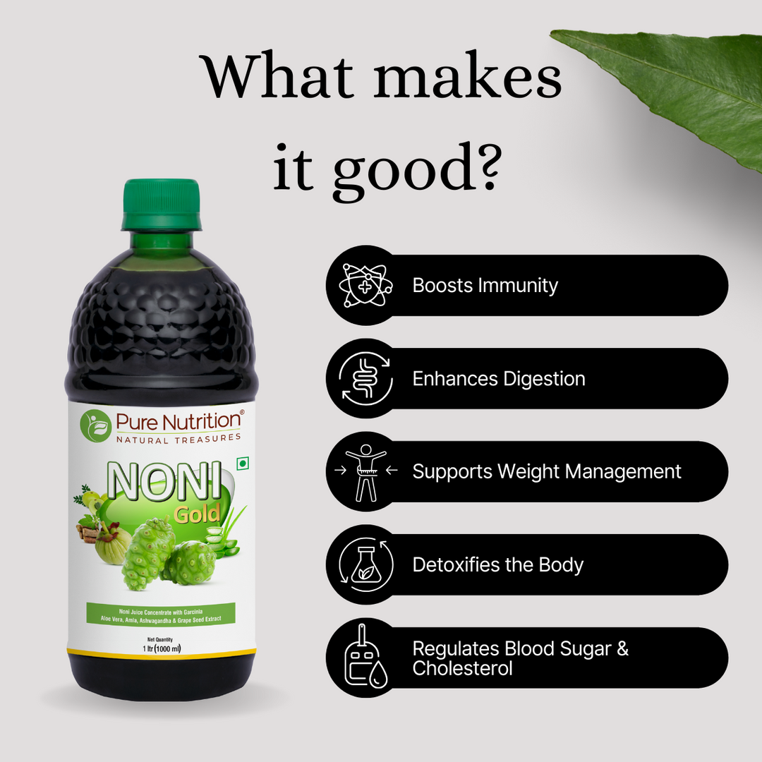 Noni Gold Juice Herbal Blend with Garcinia, Aloe Vera & Wellness Herbs | 400ml | 1000ML