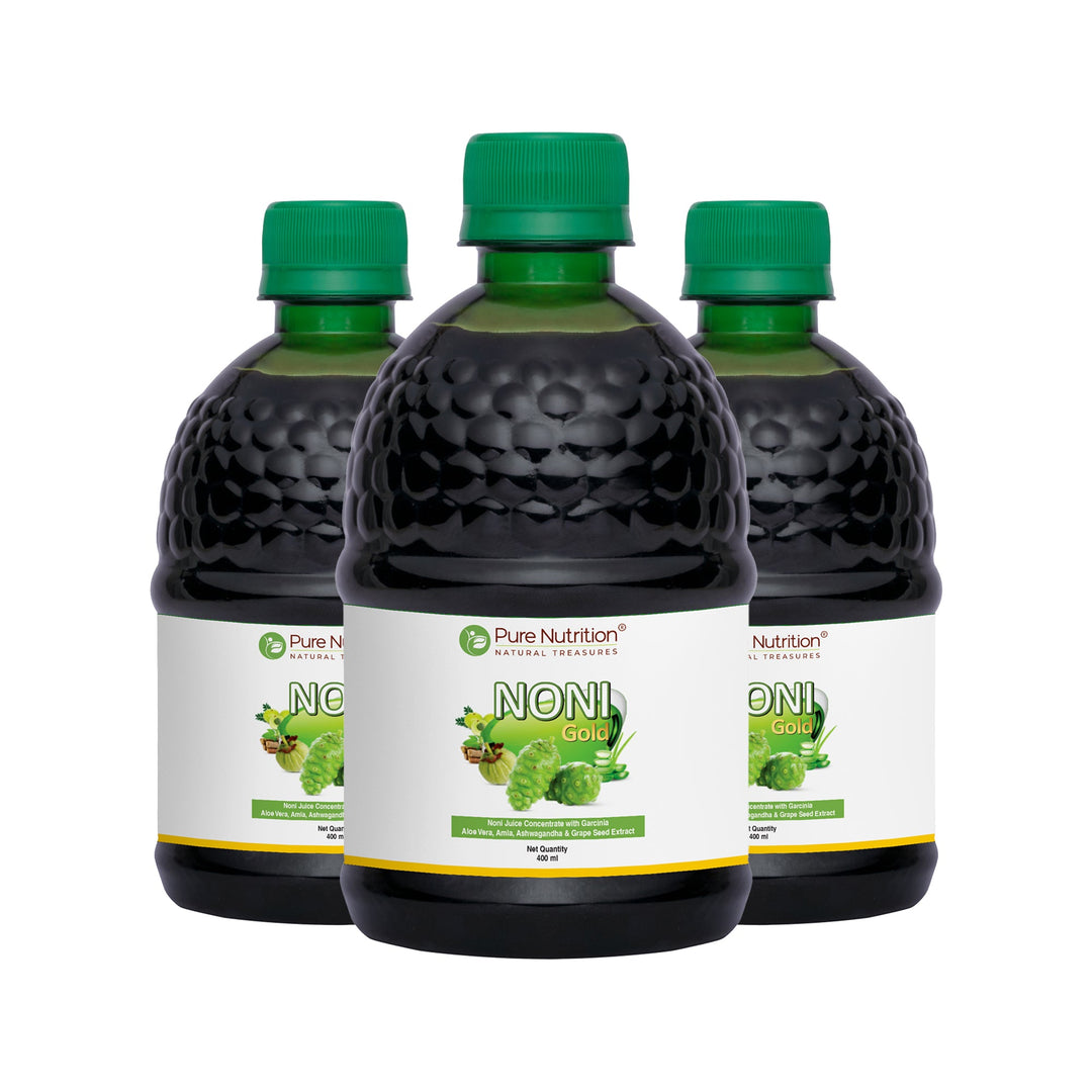 Noni Gold Juice Herbal Blend with Garcinia, Aloe Vera & Wellness Herbs | 400ml | 1000ML