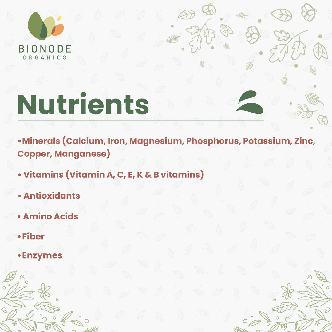 Bionode Organics Certified Organic Barley Grass Powder | Barley Powder for Face | Pack of 2