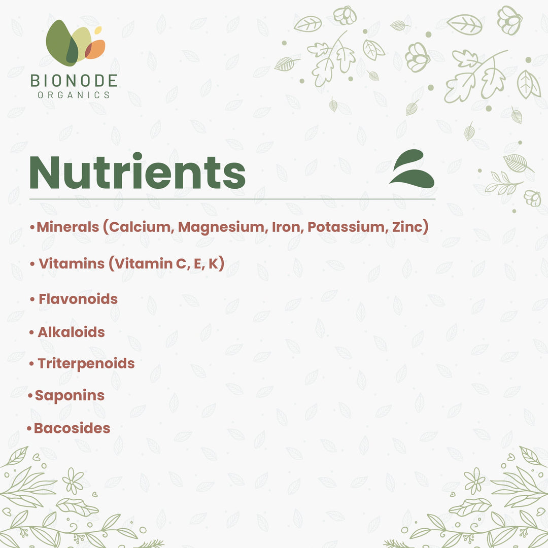 Bionode Organics Certified Organic Brahmi Powder | Bacopa Monnieri Powder | Pack of 2