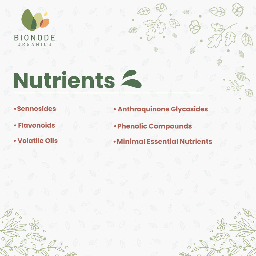 Bionode Organics Certified Organic Senna Leaves Powder | Ayurvedic Herbal Supplement To Support Digestive Function | Pack of 2