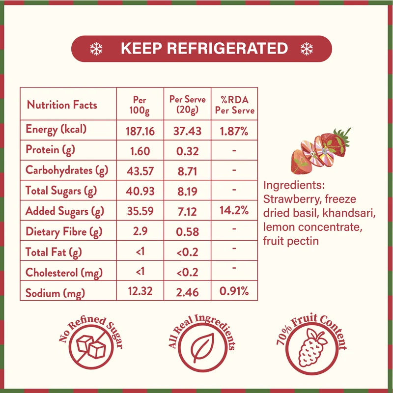 Beku Strawberry Basil Fruit Spread