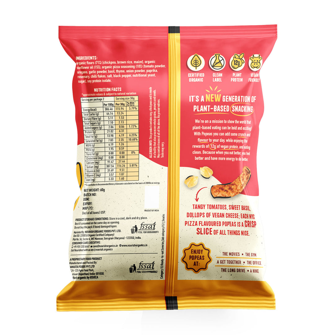 Nourish Organics Chickpea Puffs |  NYC Pizza (Pack x4)