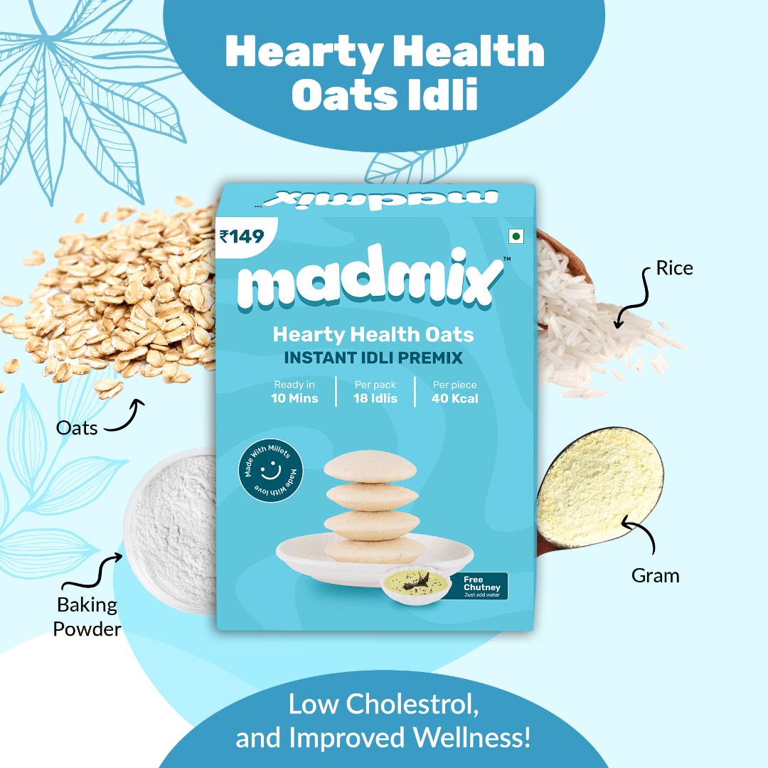 Madmix Oats Idli Premix | Instant Breakfast Mix | 270 g
