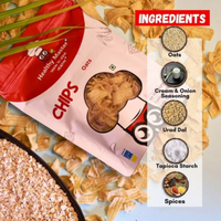 Healthy Master Light and Crispy Oats Chips (Cream and Onion)