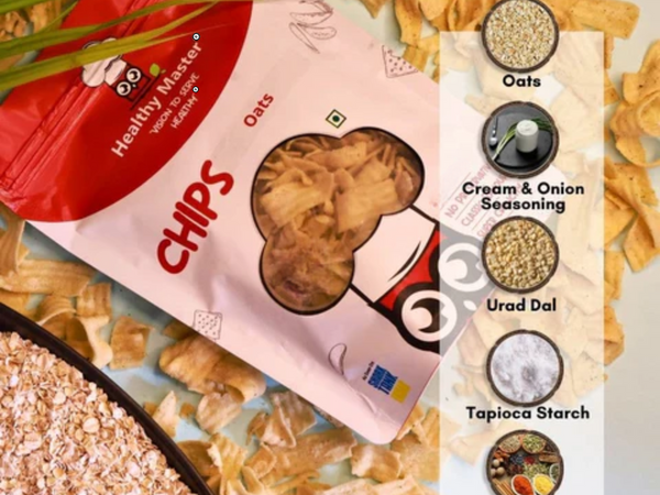 Healthy Master Light and Crispy Oats Chips (Cream and Onion)