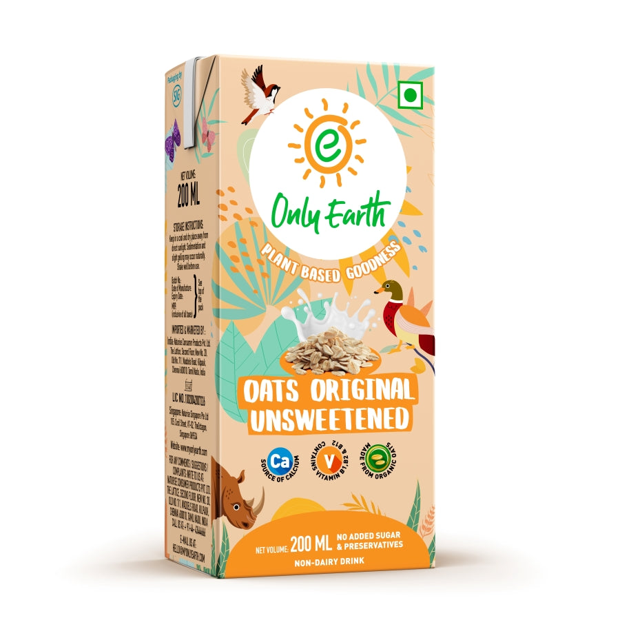 Only Earth Plant Based Oats Original Drink - Unsweetened 200ML