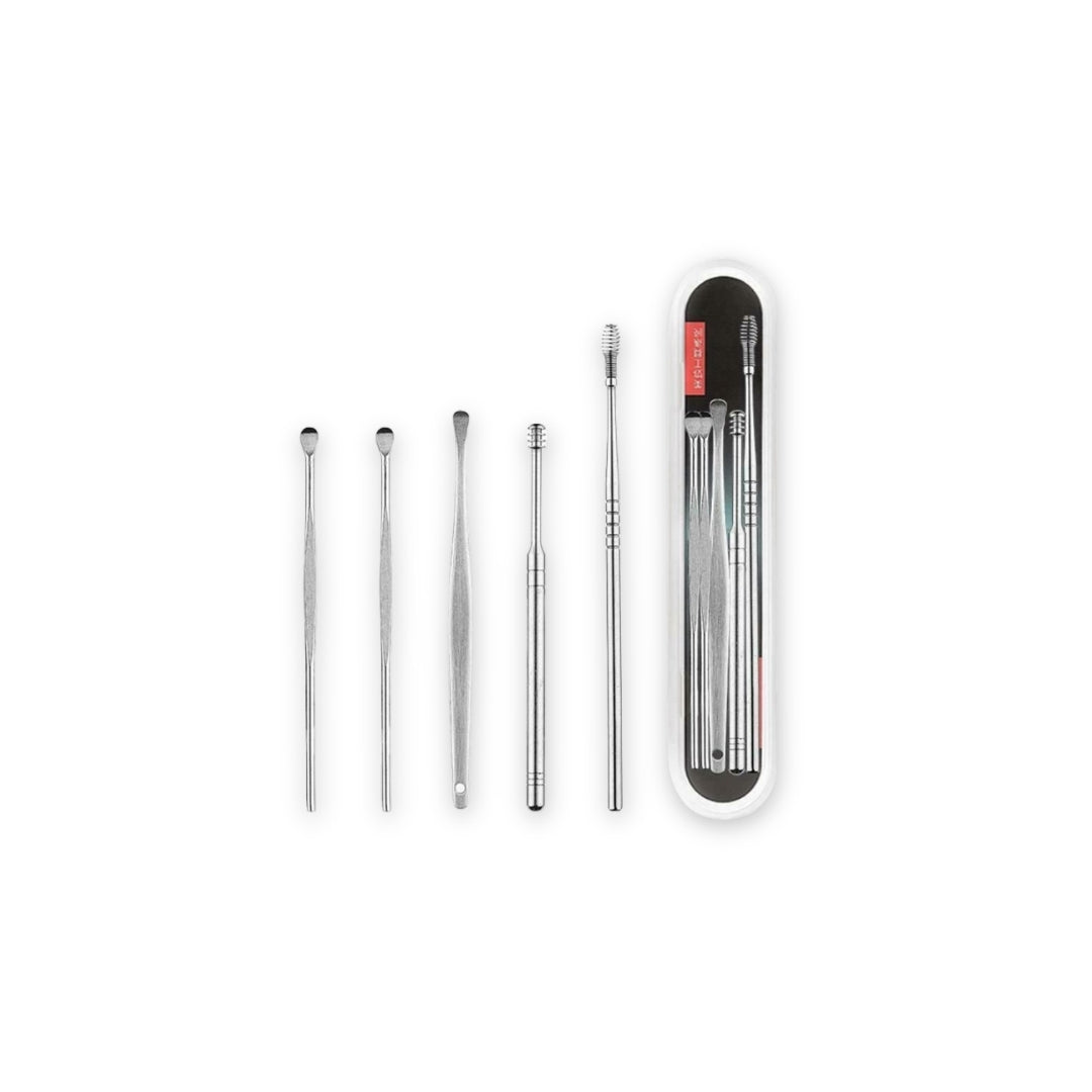 Organic B Stainless Steel Ear Care Kit | 5 pcs set | Earwax cleaning