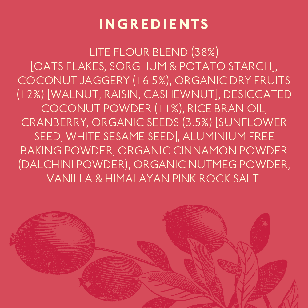 Nourish Organics Oats Cranberry Cookies (Pack of 5x2) - Wheat-Free