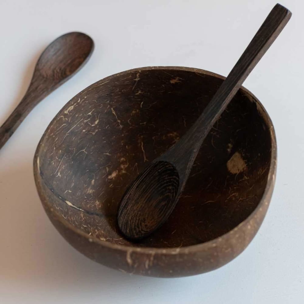 Small Coconut Shell Bowl with spoon - Pack 2