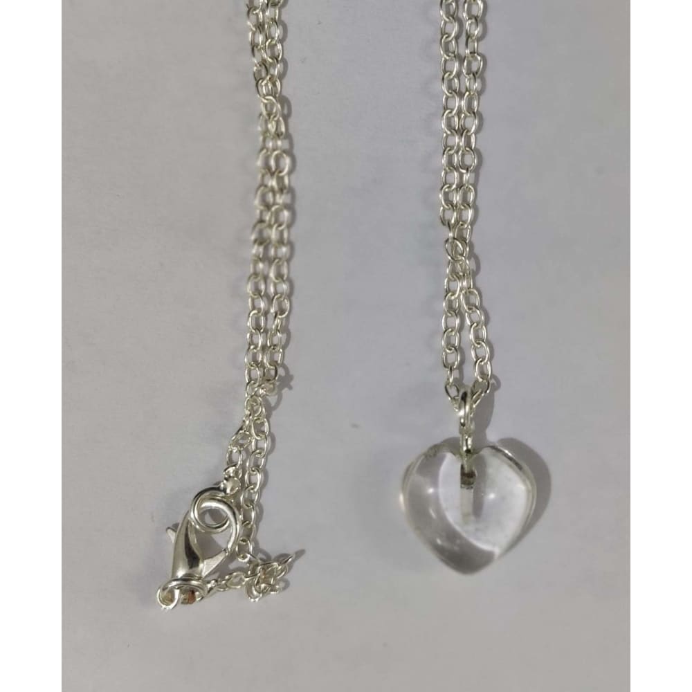 Clear Quartz Stone Pendant with Chain