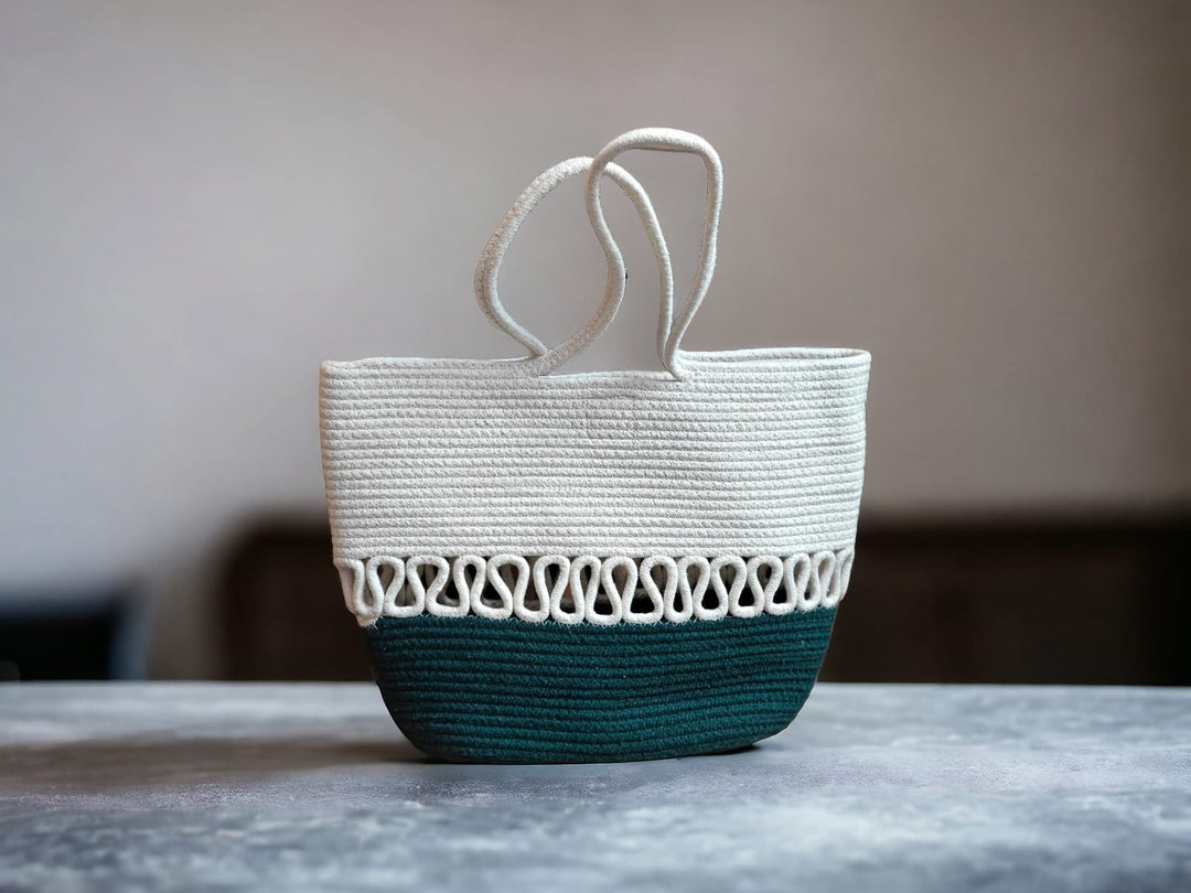 ONEarth Cream & Green Designer bag